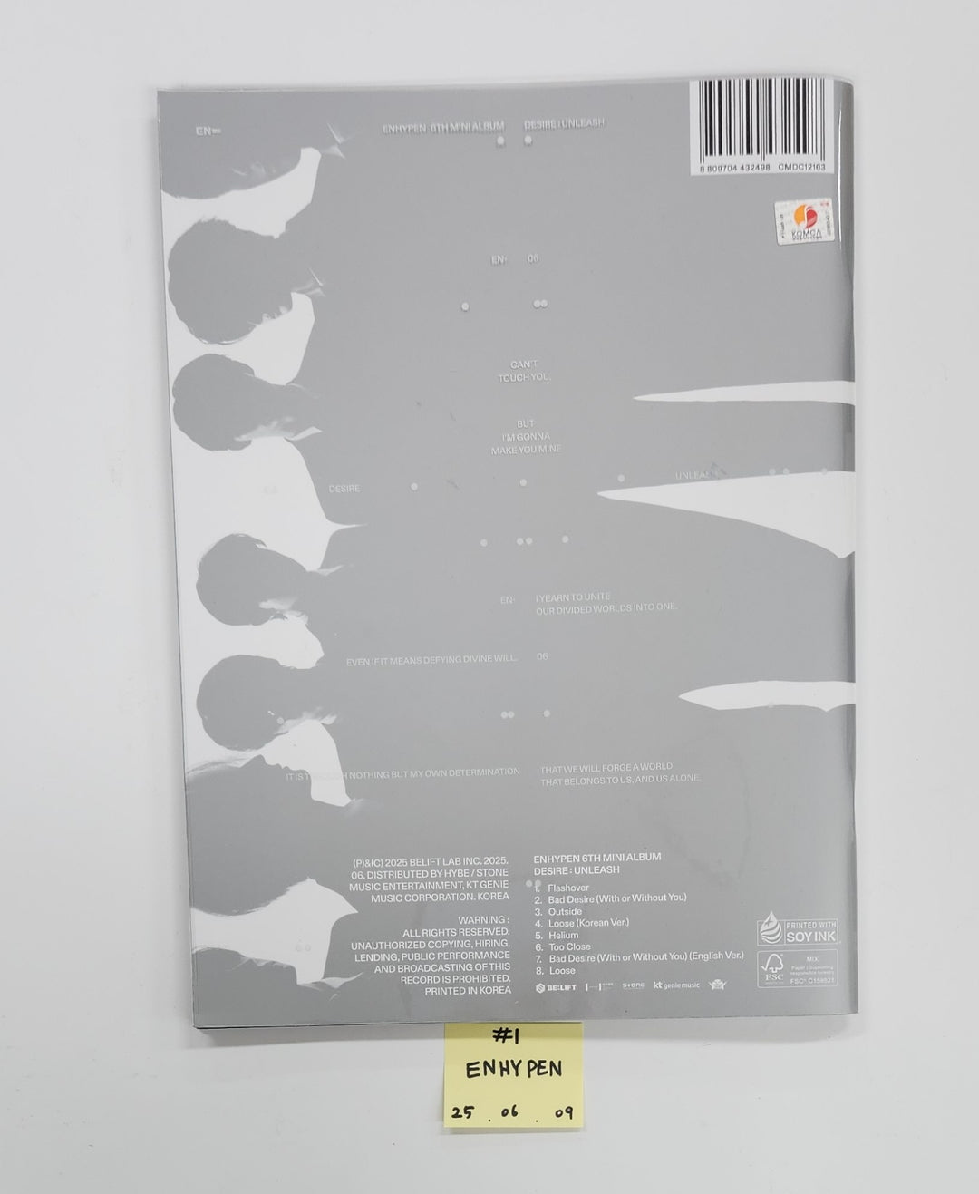 Enhypen "Desire : Unleash", USPEER "Speed Zone", N.Flying "Everlasting" - Hand Autographed(Signed) Promo Album [25.6.9]