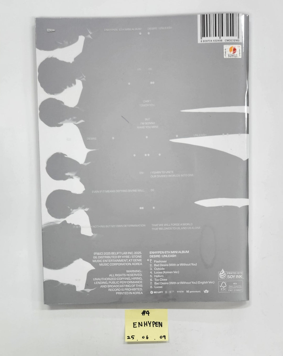 Enhypen "Desire : Unleash", USPEER "Speed Zone", N.Flying "Everlasting" - Hand Autographed(Signed) Promo Album [25.6.9]