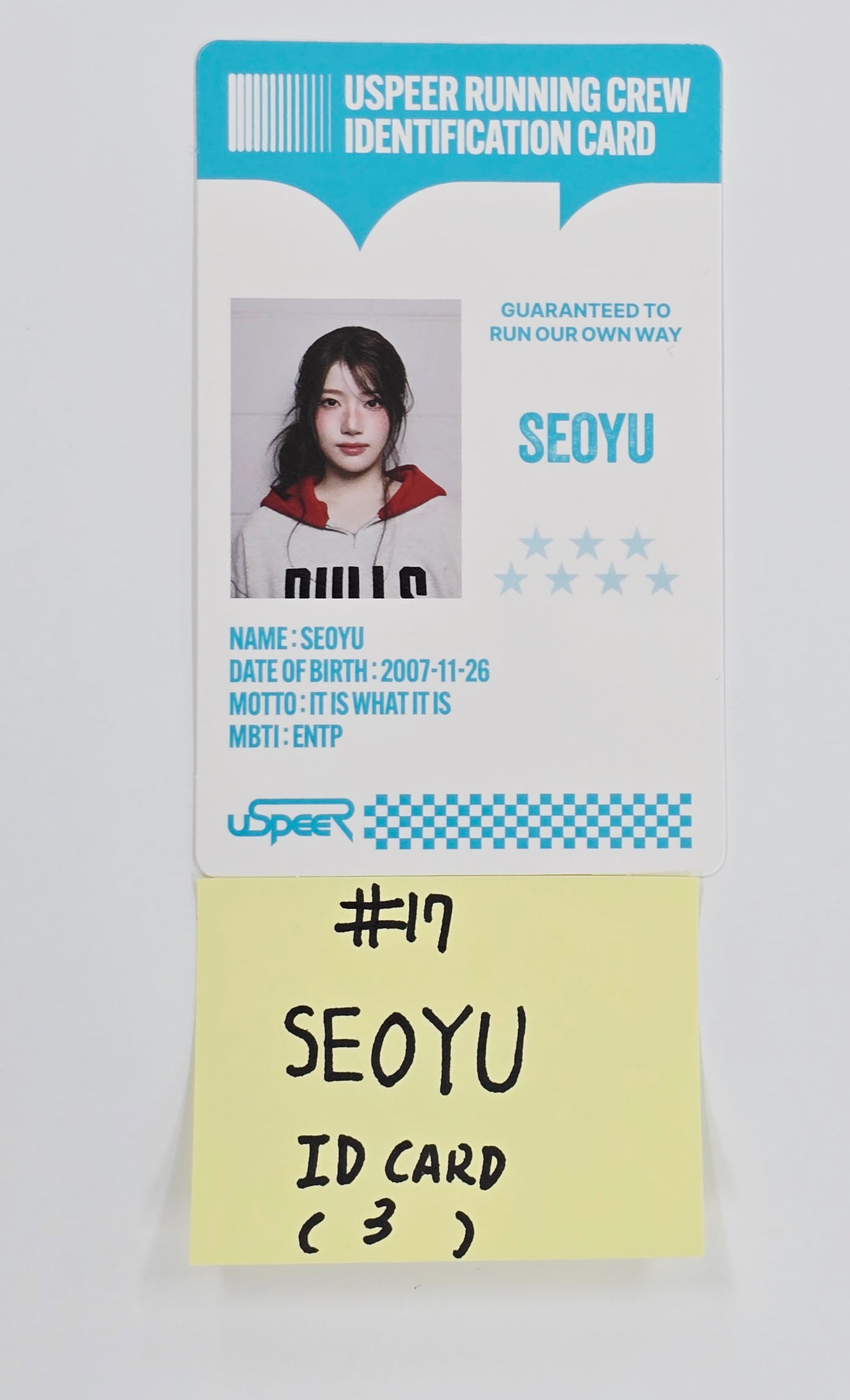 USPEER "SPEED ZONE" - Official Photocard (1) [25.6.9]