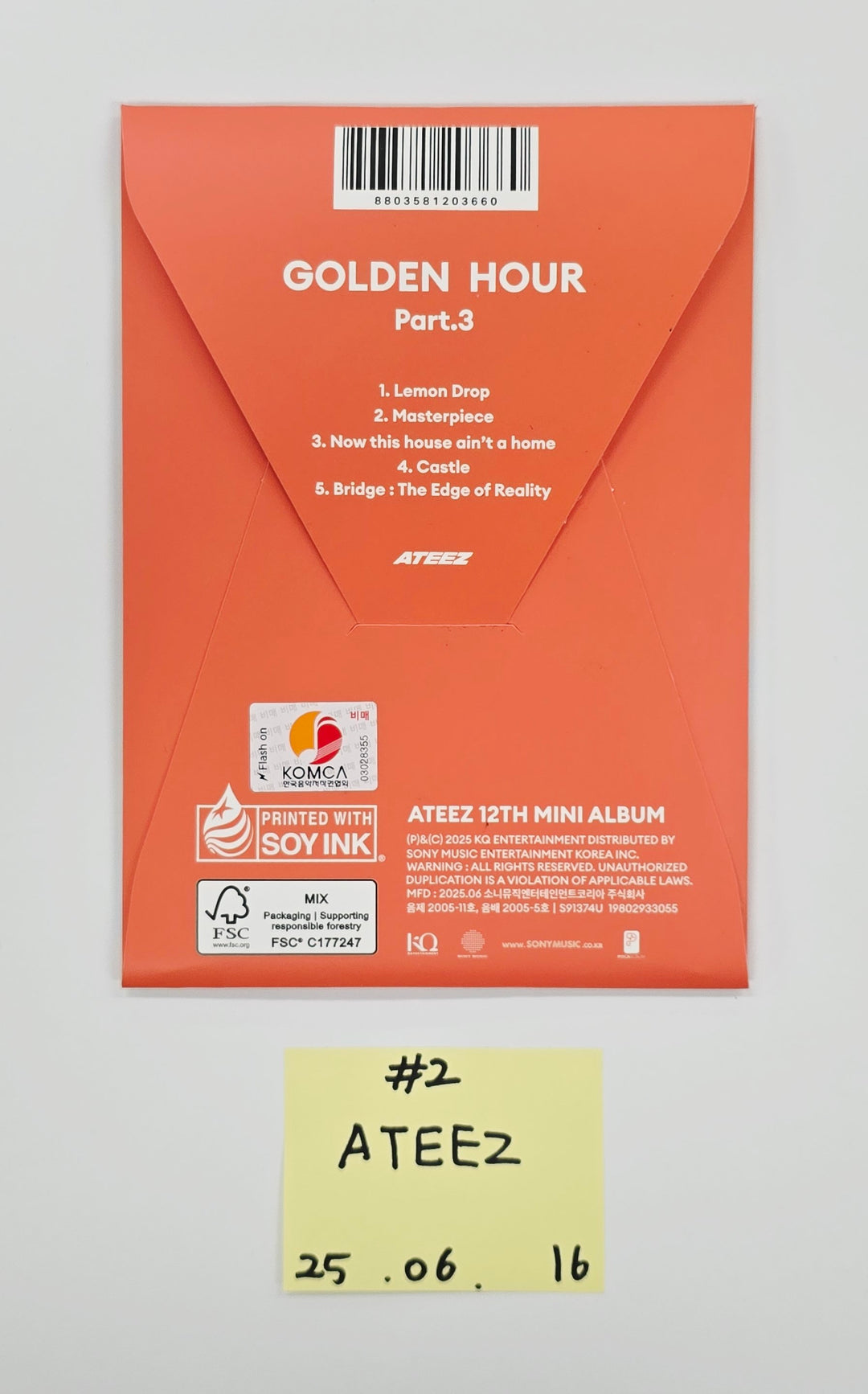 ATEEZ "GOLDEN HOUR : Part.3", KISS OF LIFE "224" - Hand Autographed(Signed) Promo Album [25.6.16] (Restocked 6/17)