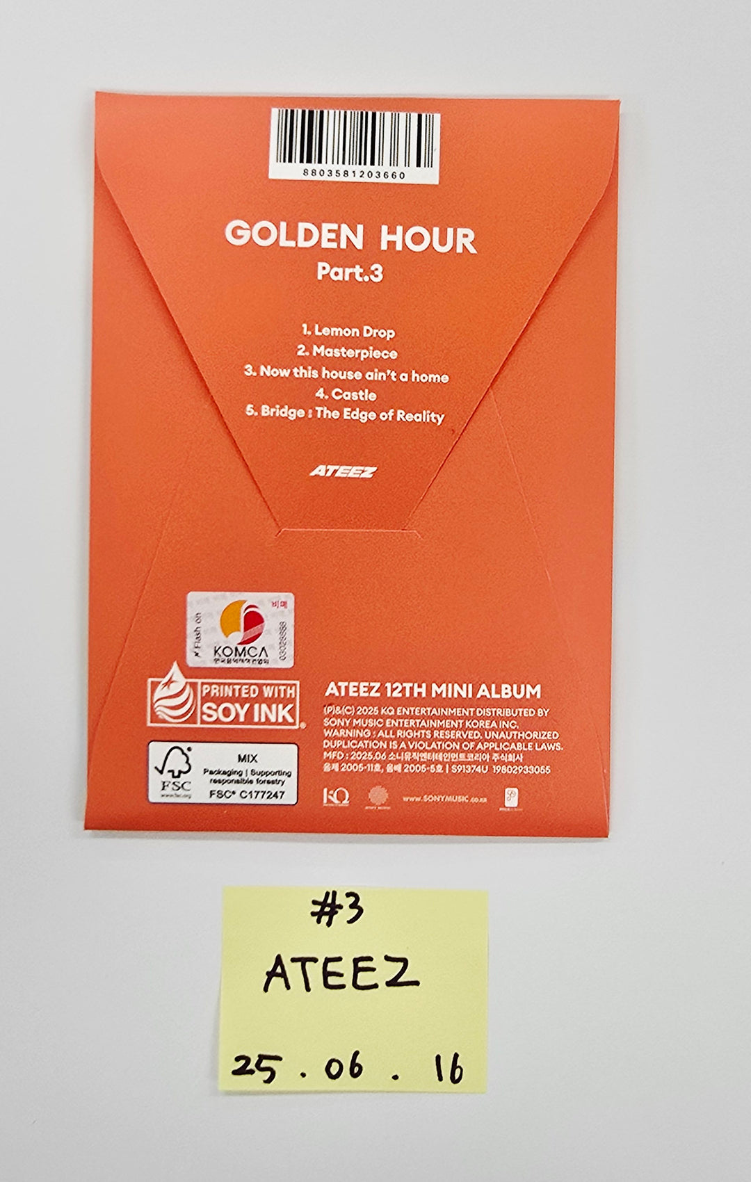 ATEEZ "GOLDEN HOUR : Part.3", KISS OF LIFE "224" - Hand Autographed(Signed) Promo Album [25.6.16] (Restocked 6/17)