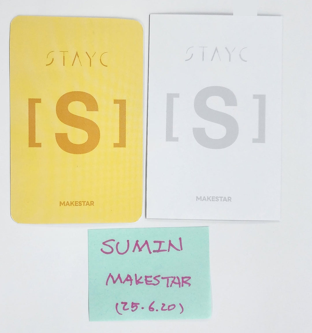 Sumin (Of STAYC) "S" - Hand Autographed(Signed) Photocard &amp; Lenticular Photocard [25.6.20]