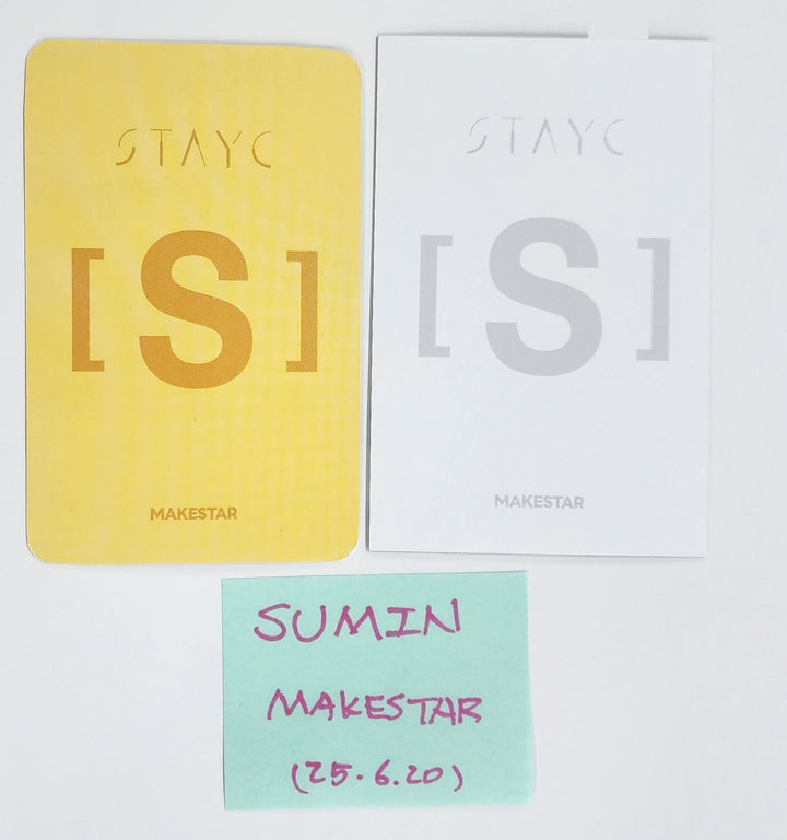 Sumin (Of STAYC) "S" - Hand Autographed(Signed) Photocard &amp; Lenticular Photocard [25.6.20]