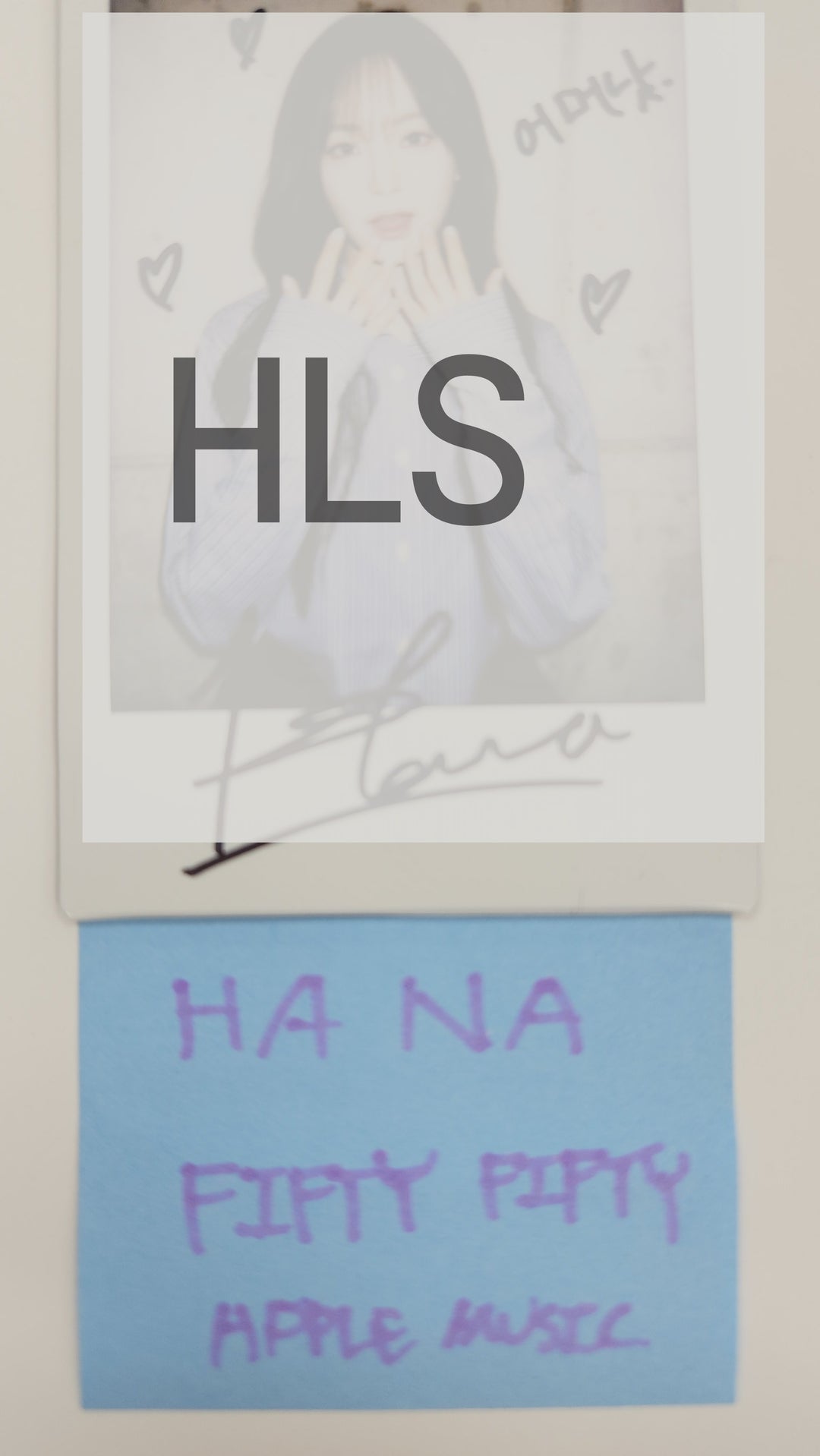 Hana (Of FIFTY FIFTY) "Day &amp; Night" - Hand Autographed(Signed) Polaroid [25.7.1]