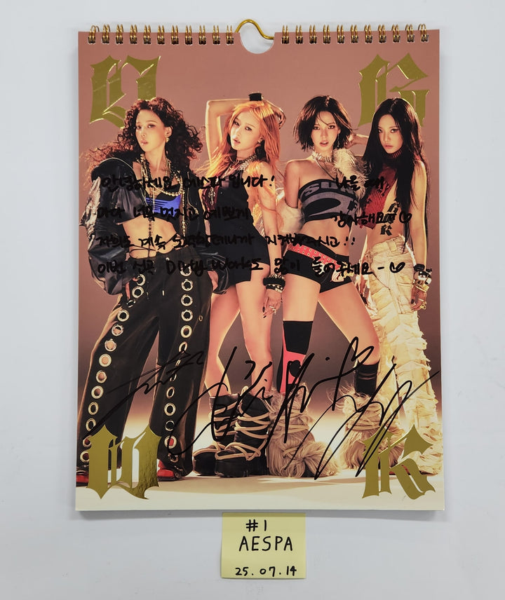 Aespa "Dirty Work", TWICE "THIS IS FOR", MEOVV "MEOVV" &amp; "TOXIC", Izna "BEEP" - Hand Autograhped(Signed) Promo Album [25.7.14]