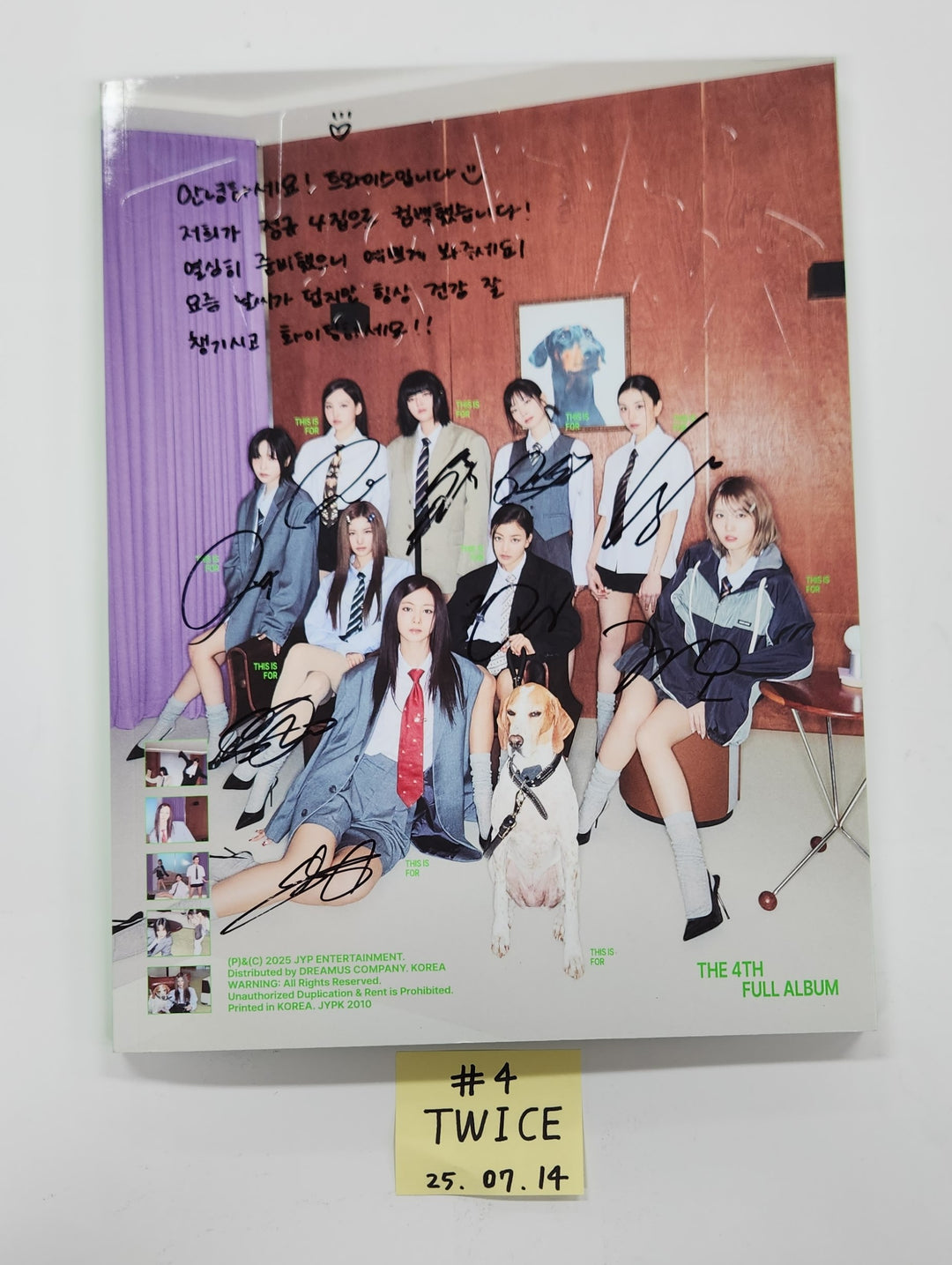 Aespa "Dirty Work", TWICE "THIS IS FOR", MEOVV "MEOVV" &amp; "TOXIC", Izna "BEEP" - Hand Autograhped(Signed) Promo Album [25.7.14]