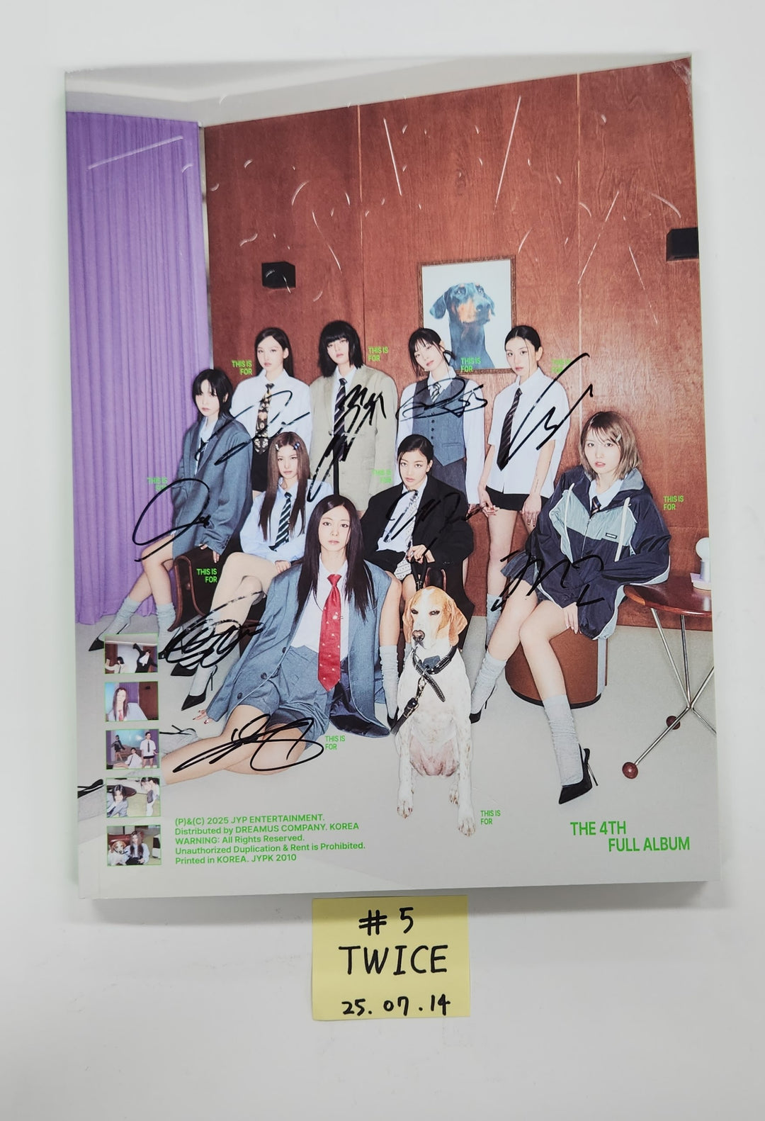 Aespa "Dirty Work", TWICE "THIS IS FOR", MEOVV "MEOVV" &amp; "TOXIC", Izna "BEEP" - Hand Autograhped(Signed) Promo Album [25.7.14]