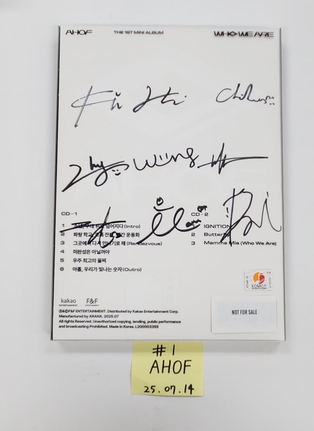 AHOF "WHO WE ARE", NOWZ "IGNITION" - Hand Autograhped(Signed) Promo Album [25.7.14]