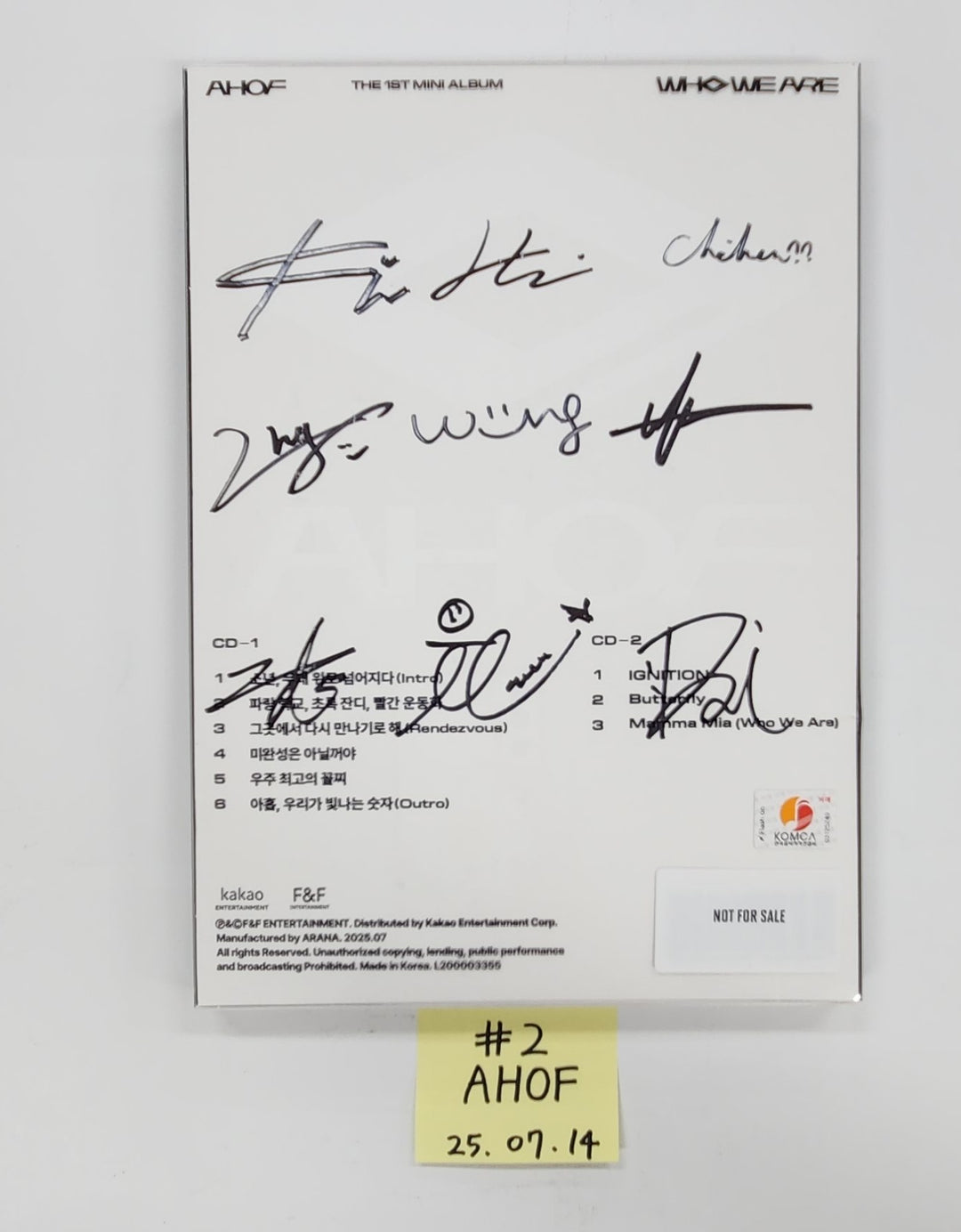 AHOF "WHO WE ARE", NOWZ "IGNITION" - Hand Autograhped(Signed) Promo Album [25.7.14]