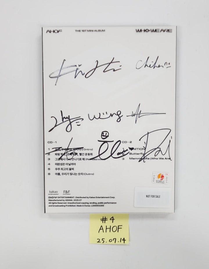 AHOF "WHO WE ARE", NOWZ "IGNITION" - Hand Autograhped(Signed) Promo Album [25.7.14]