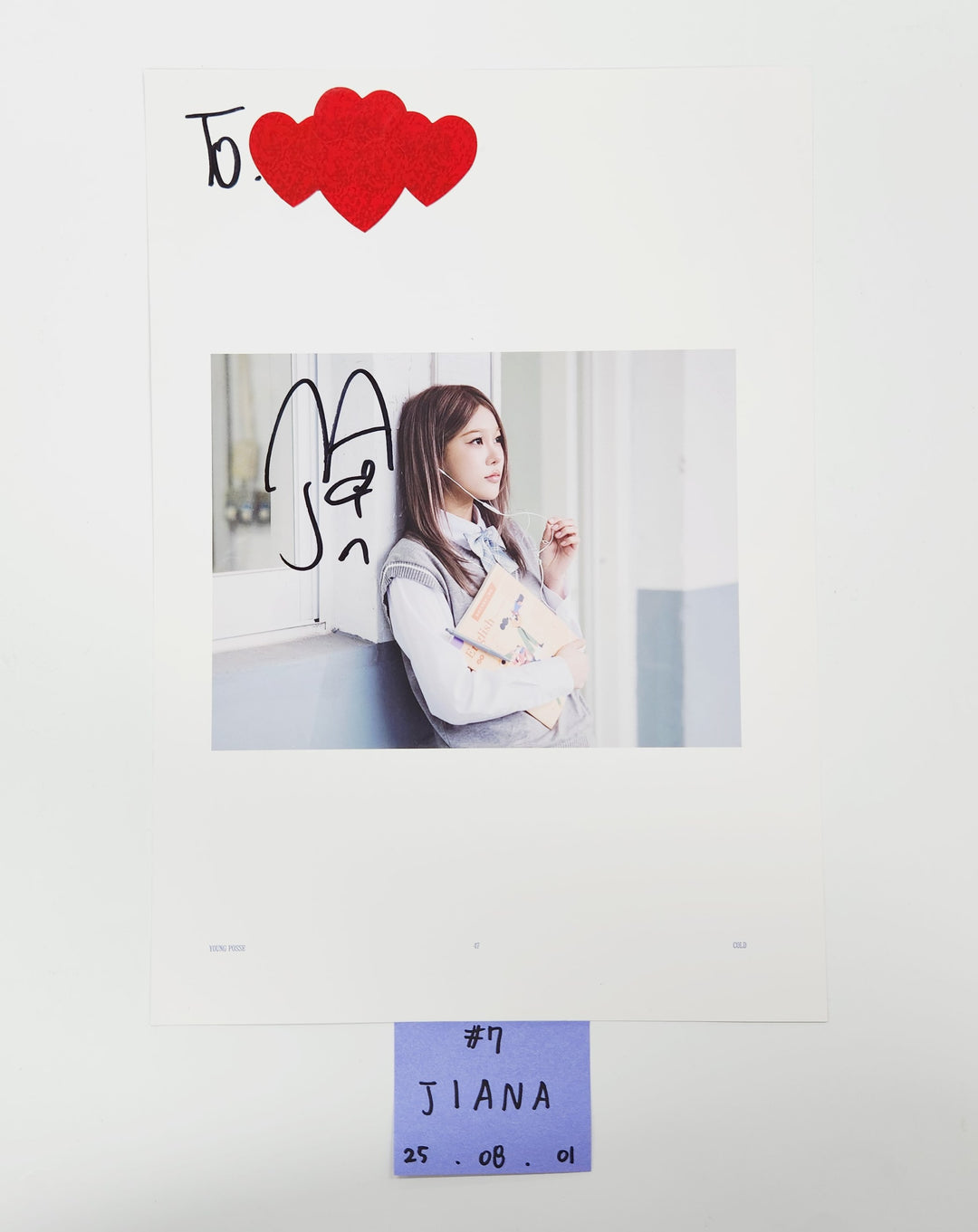 YOUNG POSSE "COLD" - A Cut Page From Fansign Event Album [25.8.1]