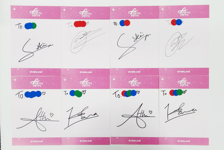 FIFTYFIFTY "Day &amp; Night" - Hand Autographed(Signed) Paper Set(4ea) [25.8.6]