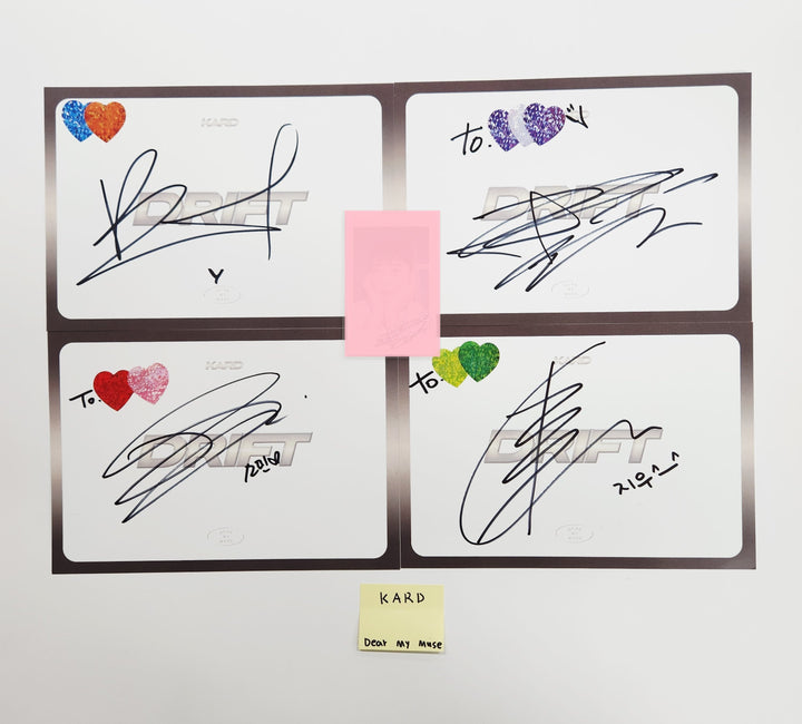 KARD  - Hand Autograhped(Signed) J.seph Polaroid &amp; Hand Autograhped(Signed) Paper set(4ea) [25.8.6]