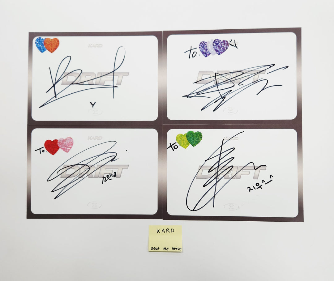 KARD  - Hand Autograhped(Signed) J.seph Polaroid &amp; Hand Autograhped(Signed) Paper set(4ea) [25.8.6]