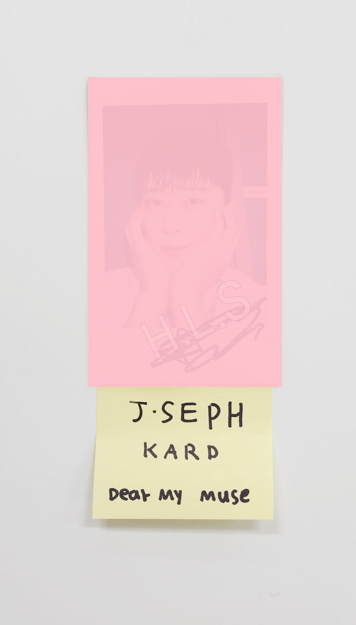 KARD  - Hand Autograhped(Signed) J.seph Polaroid &amp; Hand Autograhped(Signed) Paper set(4ea) [25.8.6]