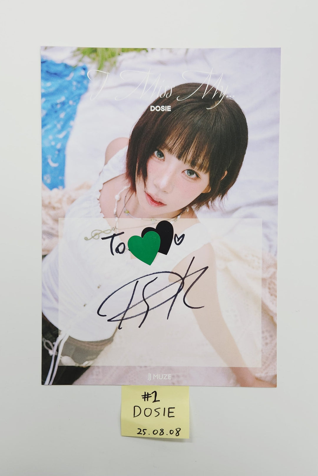 PURPLE KISS "I Miss My..." - JJ Muze Hand Autographed(Signed) Paper [25.8.8]