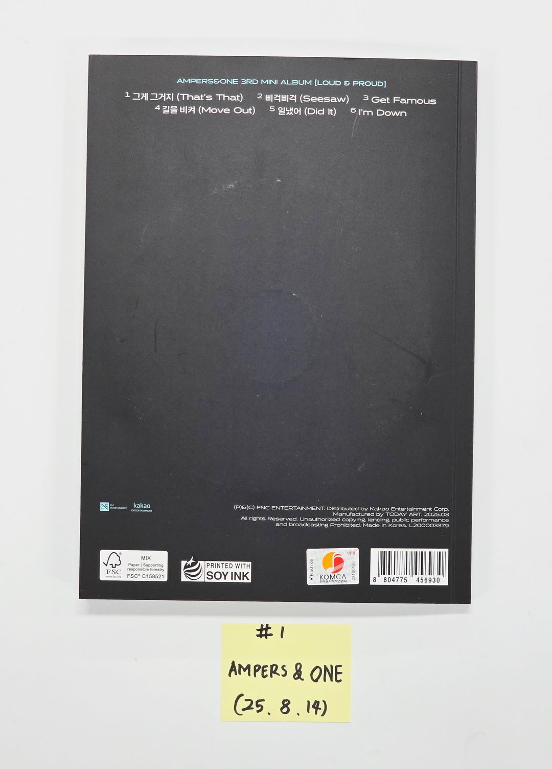 AMPERS&amp;ONE "LOUD &amp; PROUD" - Hand Autographed(Signed) Promo Album [25.8.14]