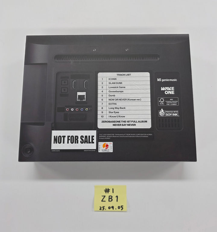 ZEROBASEONE 1st FULL ALBUM "NEVER SAY NEVER" - Hand Autograhped(Signed) Promo Album [25.9.5]