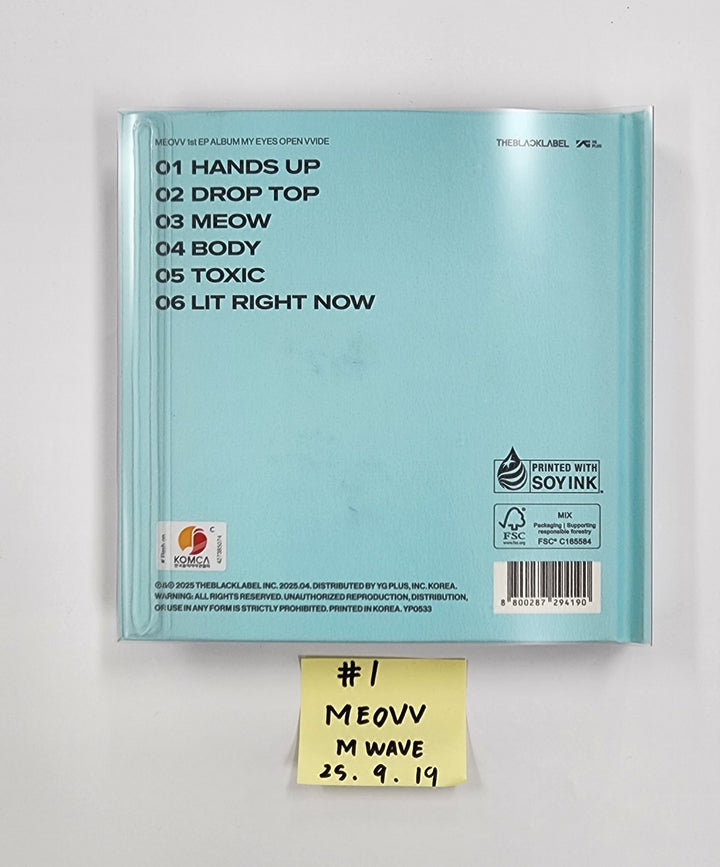 MEOVV 1st EP "MY EYES OPEN VVIDE’" - MWAVE Hand Authgraphed (Signed) Album  [25.9.19]