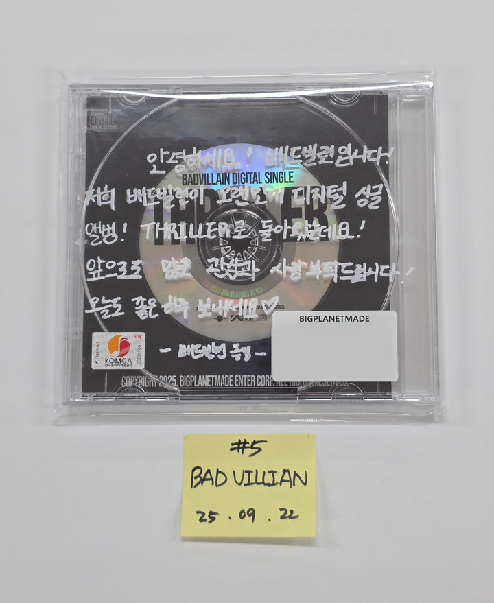 WENDY (of Red velvet) "Cerulean Verge", YUQI (of I-die) "Motivation", BADVILLAIN "THRILLER" - Hand Authgraphed (Signed) Promo Album  [25.9.22]