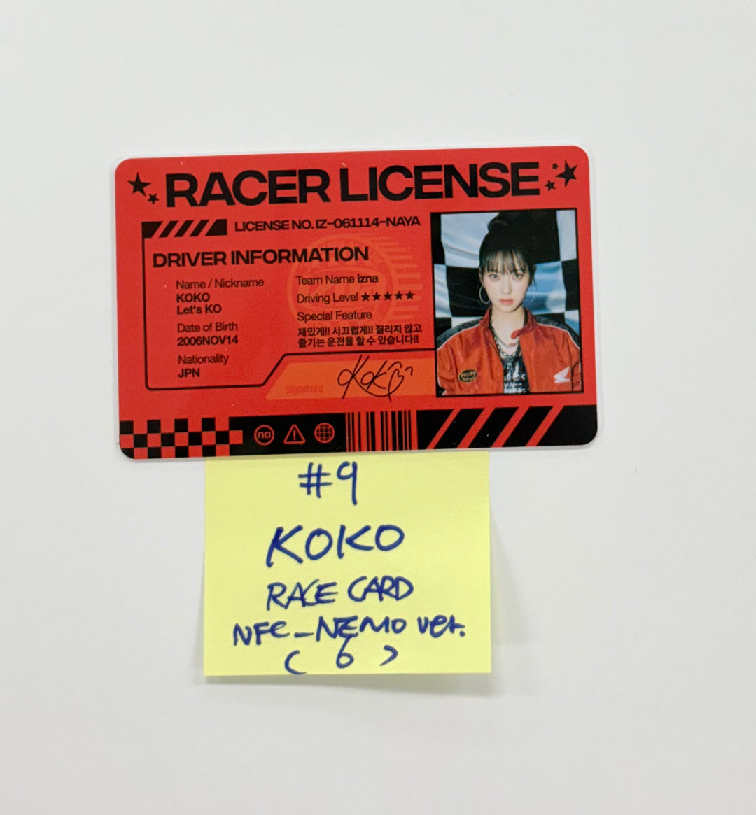 IZNA "Not Just Pretty" - Official Photocard, Race card (NFC_Nemo Ver.)[25.10.01]