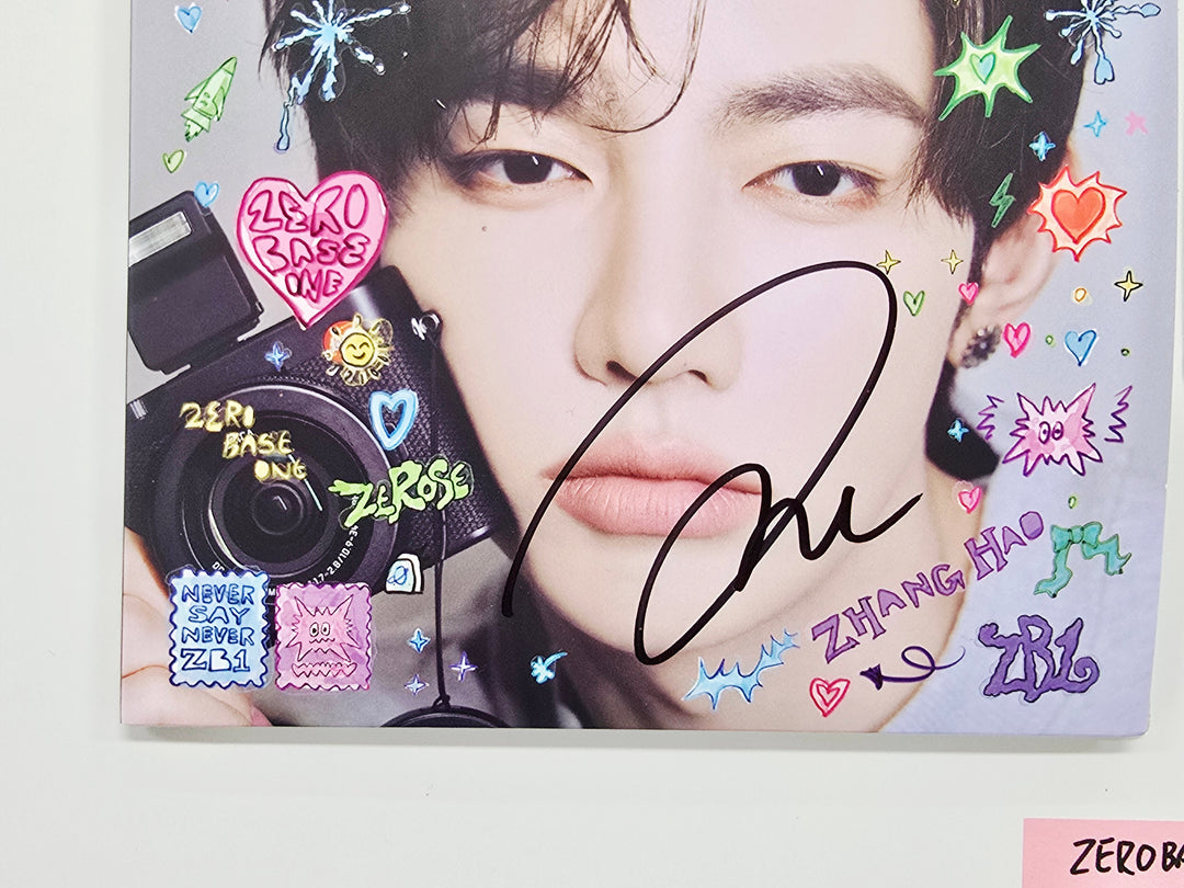 ZHANGHAO (Of ZEROBASEONE) "NEVER SAY NEVER" - Hand Autographed(Signed) Album &amp; Polaroid [25.10.22]