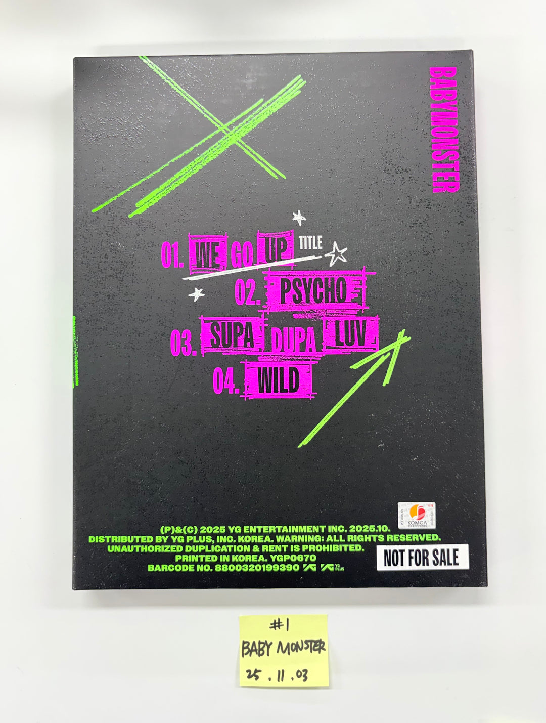 BABYMONSTER "WE GO UP" - Hand Autographed(Signed) Promo Album [25.11.03]