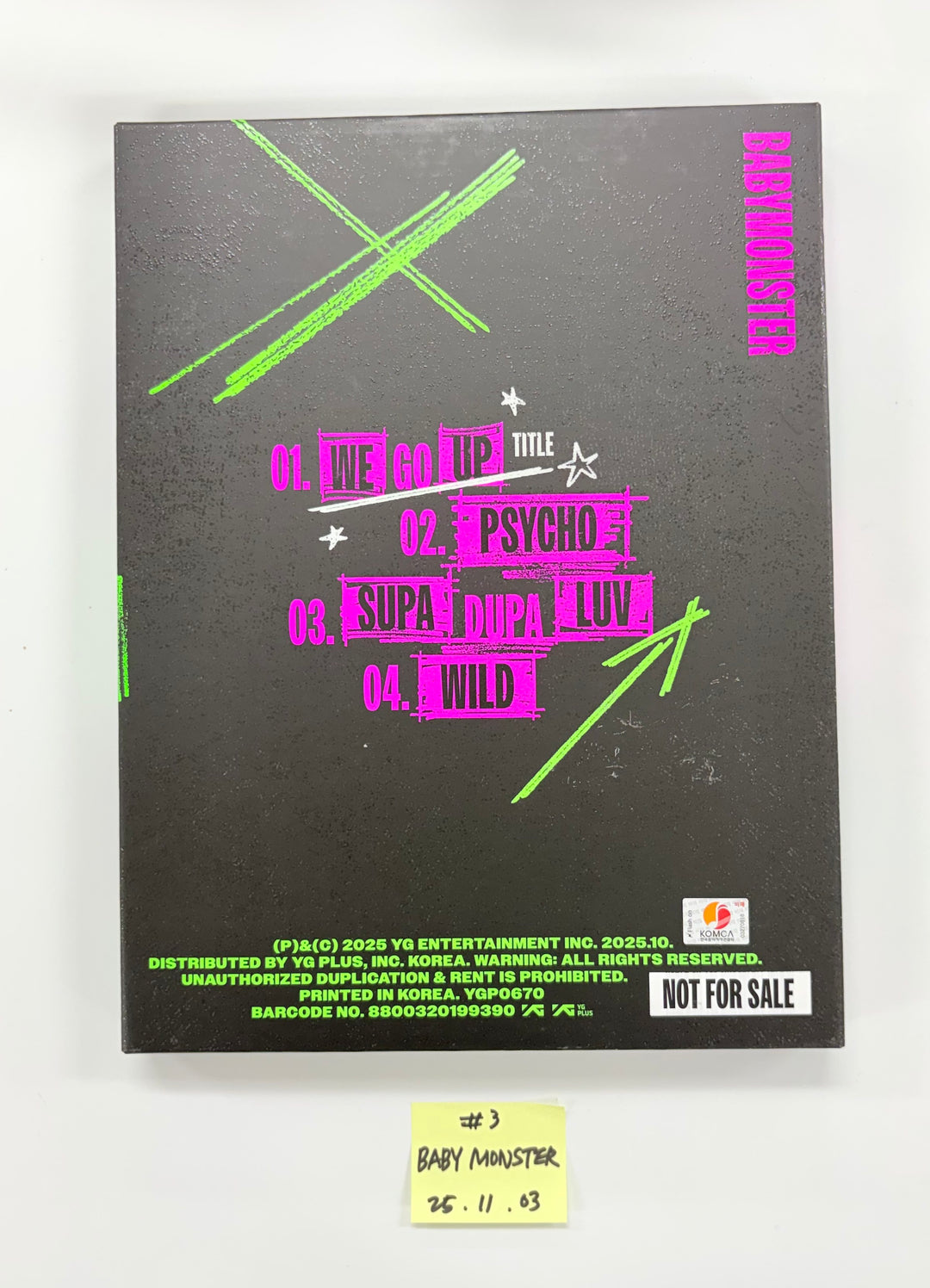 BABYMONSTER "WE GO UP" - Hand Autographed(Signed) Promo Album [25.11.03]