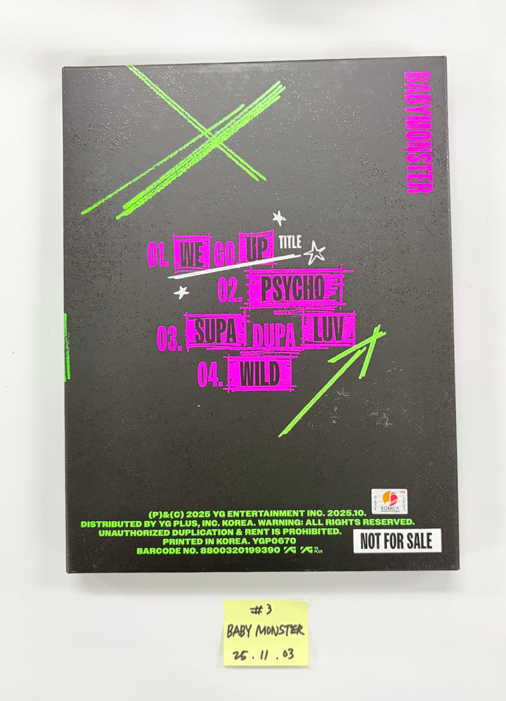 BABYMONSTER "WE GO UP" - Hand Autographed(Signed) Promo Album [25.11.03]