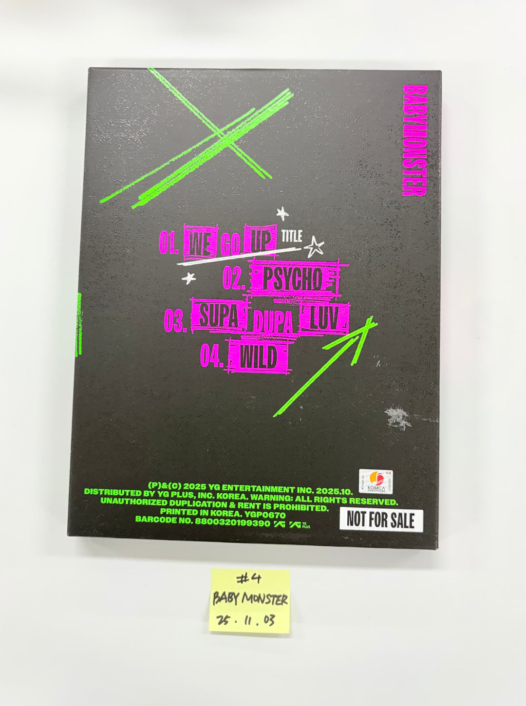 BABYMONSTER "WE GO UP" - Hand Autographed(Signed) Promo Album [25.11.03]