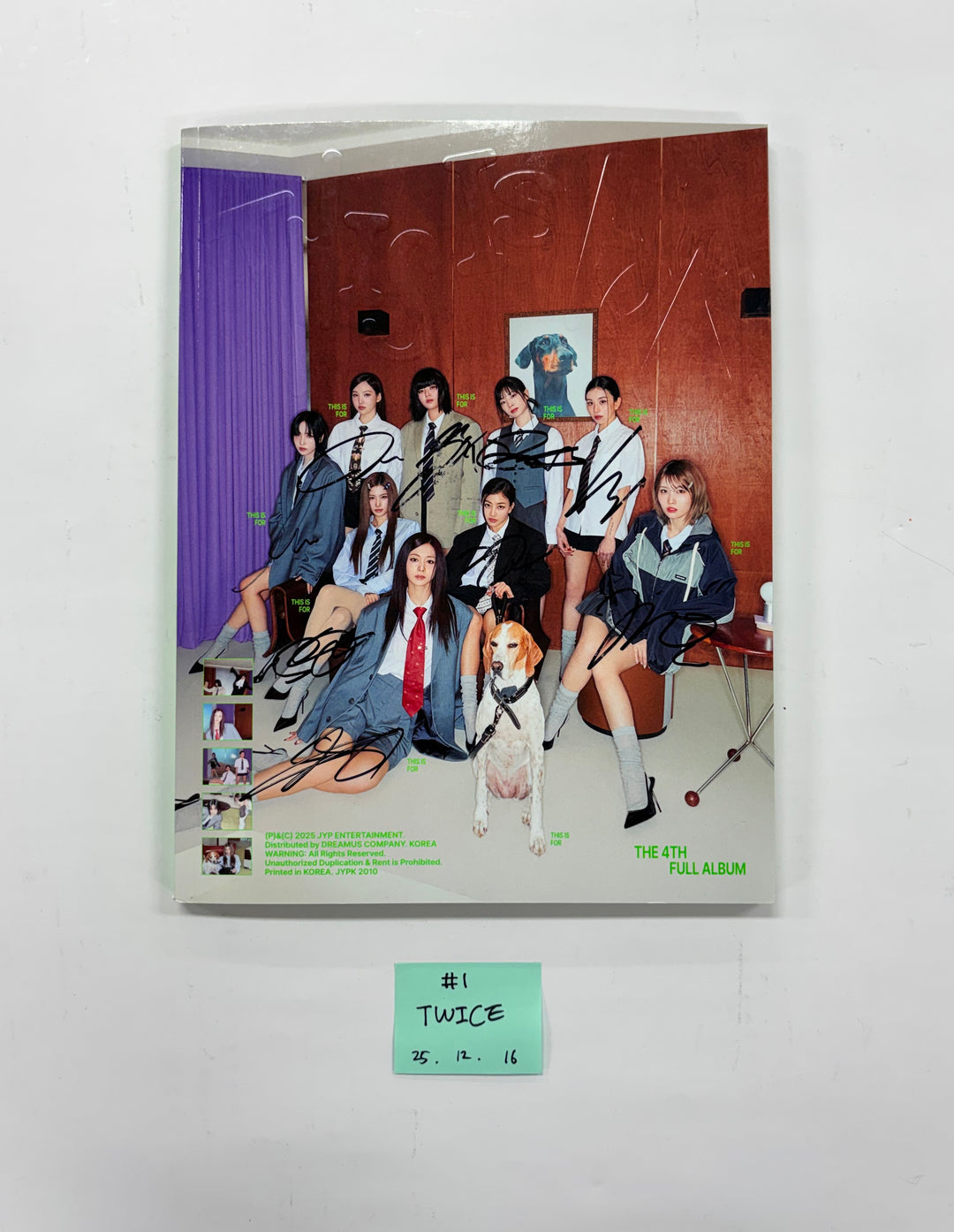 TWICE "THIS IS FOR" - Hand Autographed(Signed) Promo Album [25.12.15]
