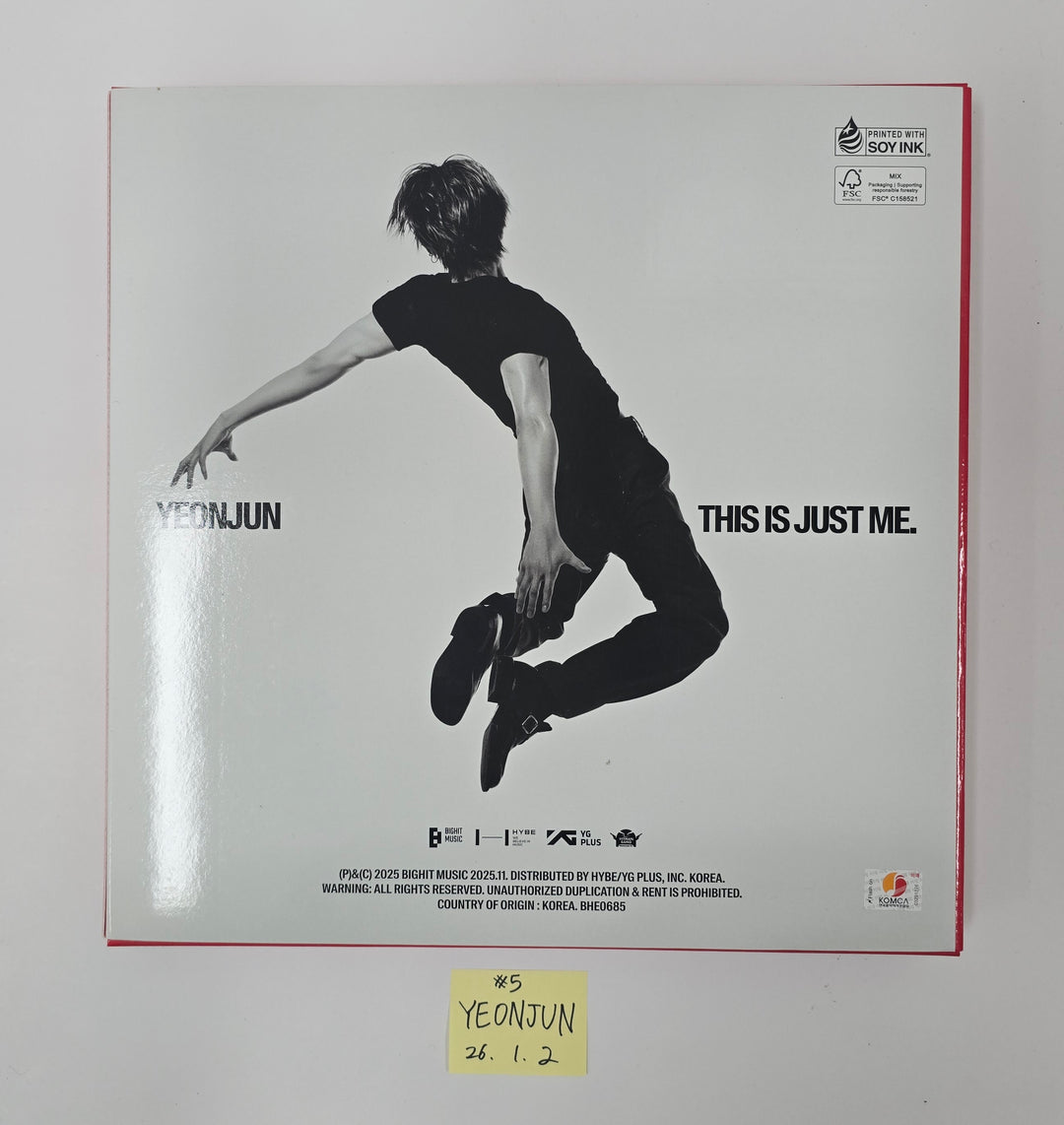 YEONJUN (Of TXT) "NO LABELS: PART 01" - Hand Autographed(Signed) Promo Album [26.1.2]