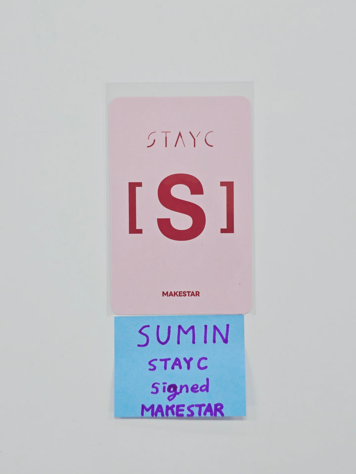 SUMIN (of STAYC) "S" - Makestar Fansign Event Winner Photocard [26.01.07]