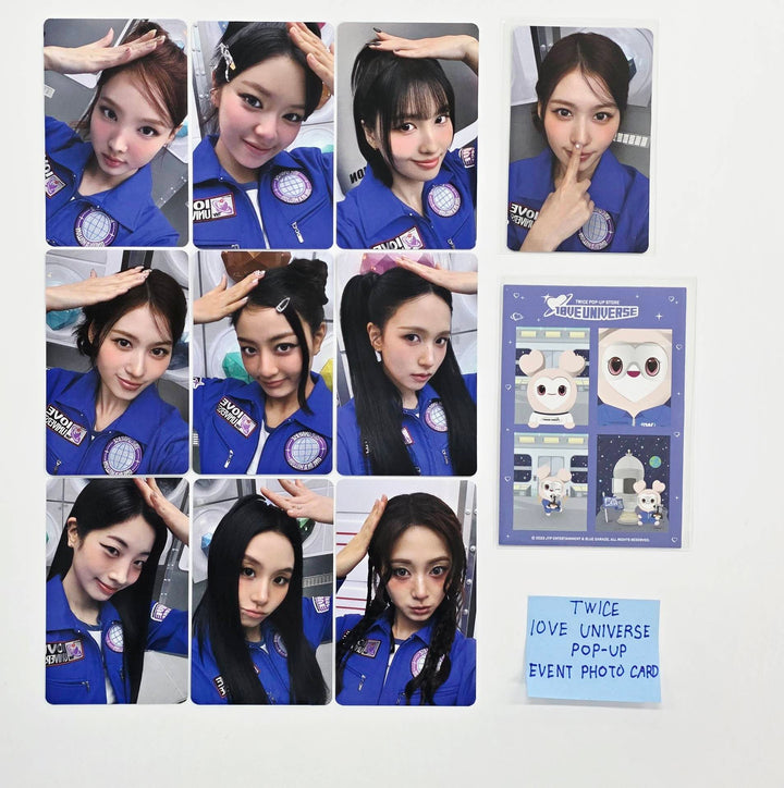 TWICE "10VE UNIVERSE" - 10th ANNIVERSARY Pop-UP Event Photocards Set (9EA) &amp; Welcome Gift [26.01.07]