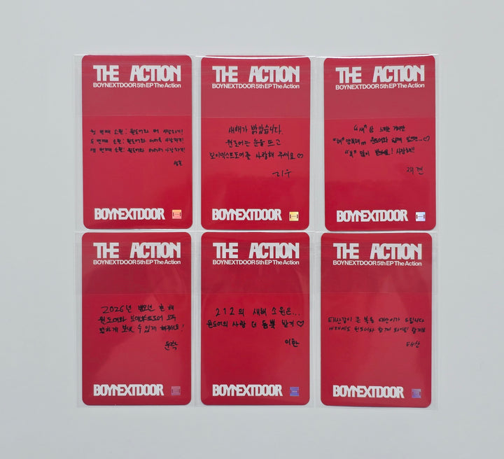 BOYNEXTDOOR  5th EP "The Action" - Soundwave Lucky Draw Event Photocard (Frame Ver.) [26.01.14]