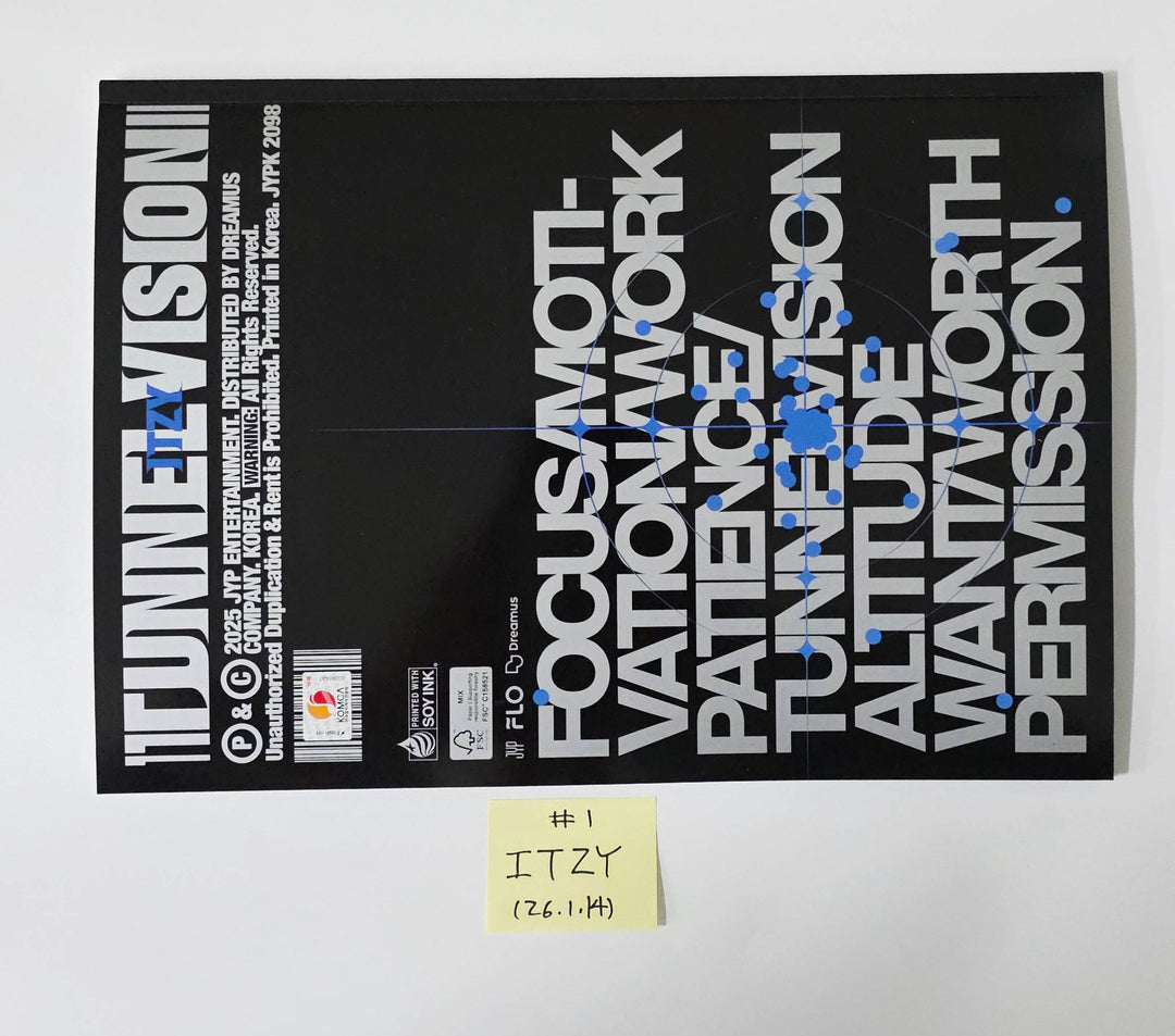 ITZY "TUNNEL VISION" - Hand Autographed(Signed) Promo Album [26.1.14]