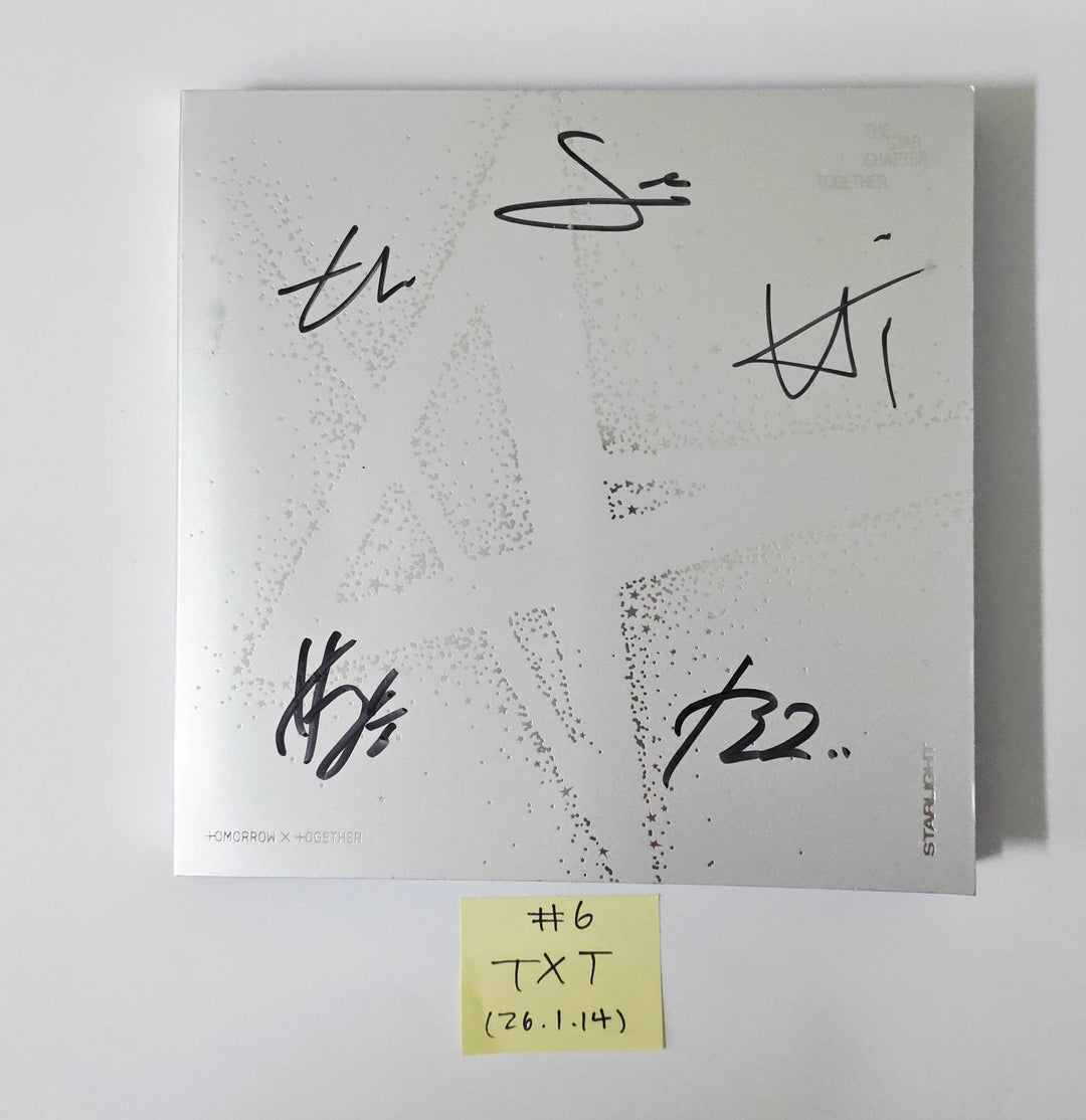 TXT "TOGETHER &amp; SANCTUARY" - Hand Autographed(Signed) Promo Album [26.1.14]