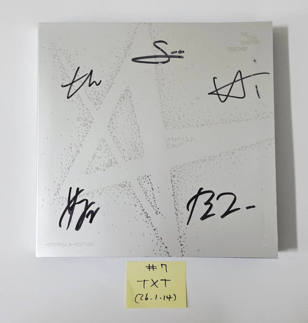 TXT "TOGETHER &amp; SANCTUARY" - Hand Autographed(Signed) Promo Album [26.1.14]