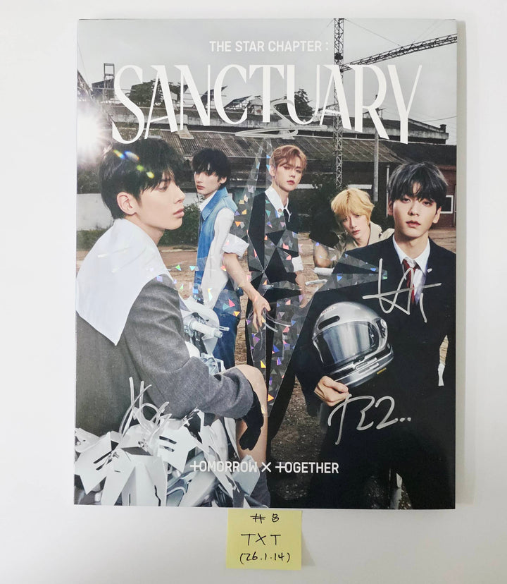 TXT "TOGETHER &amp; SANCTUARY" - Hand Autographed(Signed) Promo Album [26.1.14]