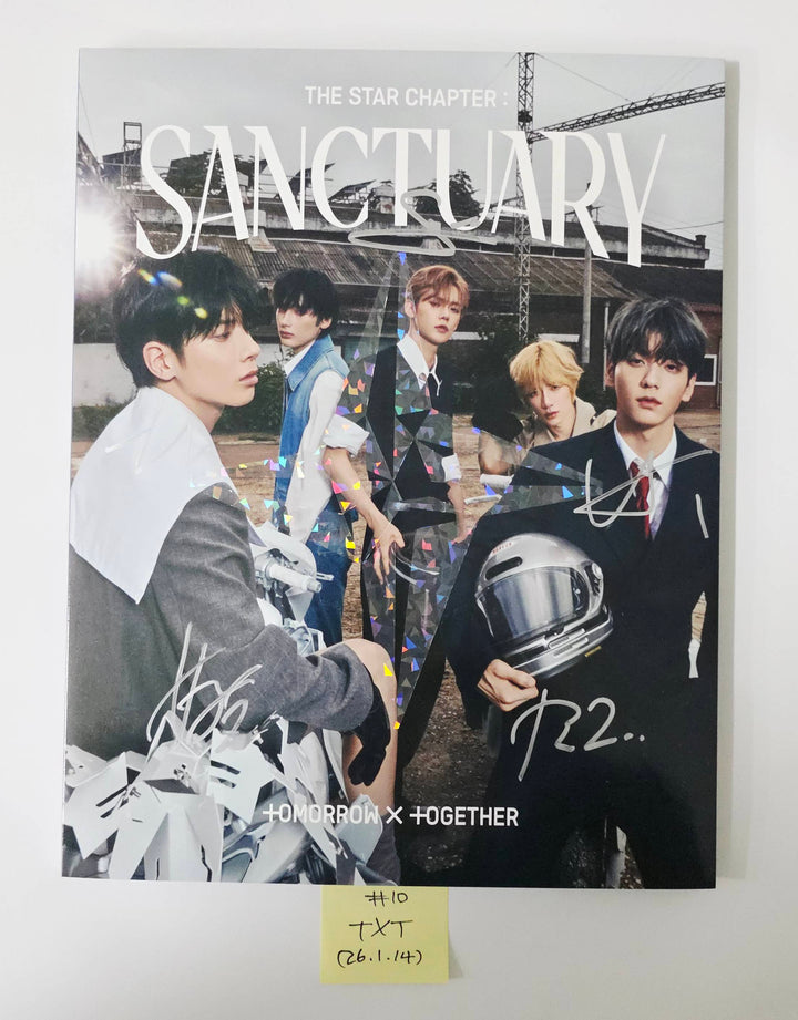 TXT "TOGETHER &amp; SANCTUARY" - Hand Autographed(Signed) Promo Album [26.1.14]