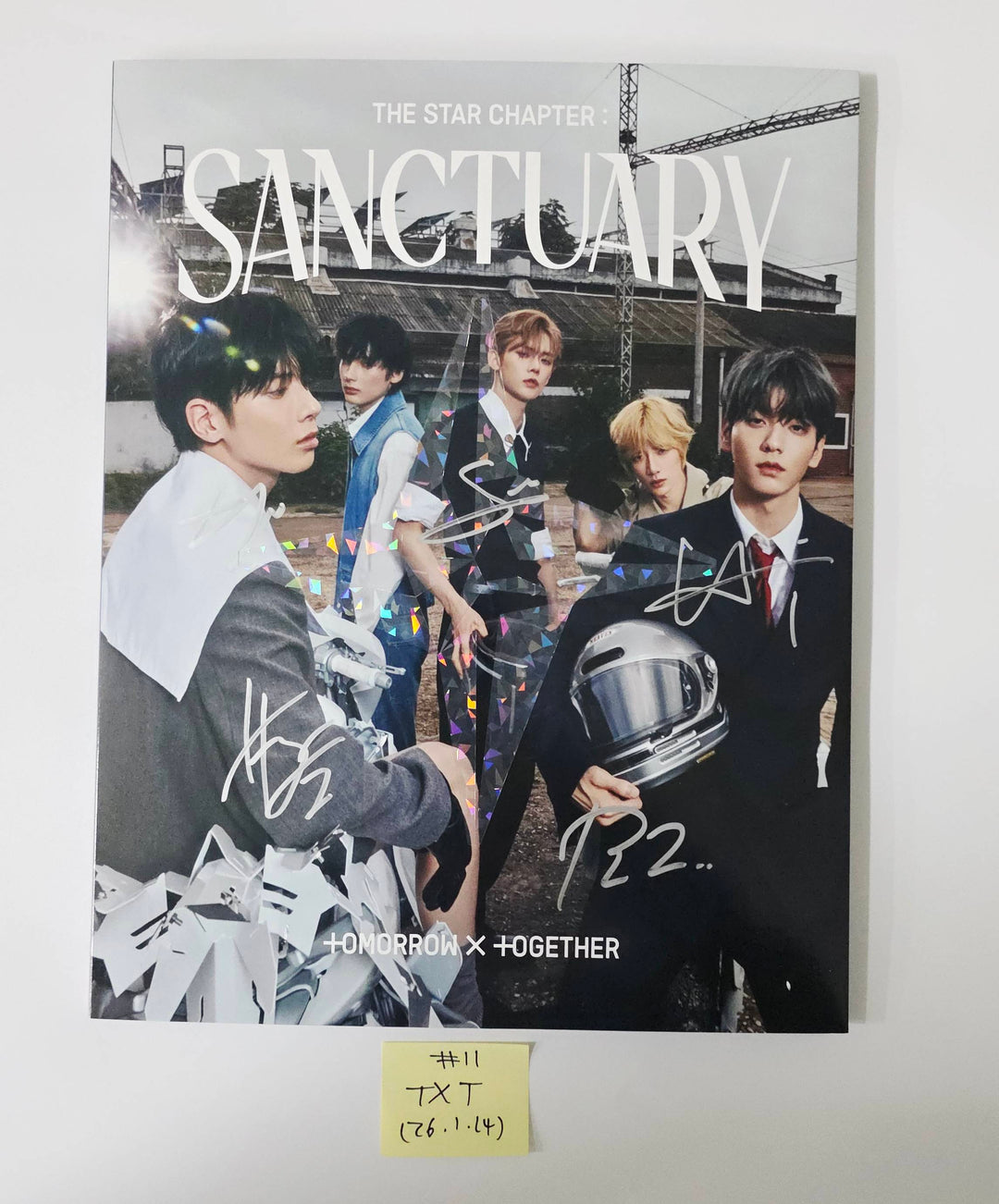 TXT "TOGETHER &amp; SANCTUARY" - Hand Autographed(Signed) Promo Album [26.1.14]