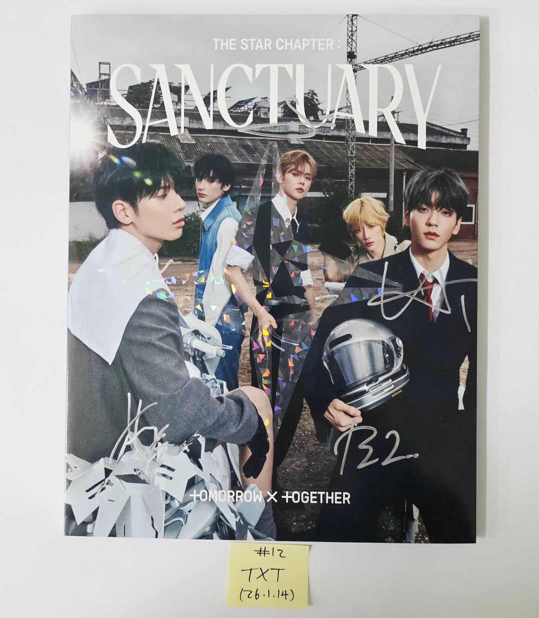 TXT "TOGETHER &amp; SANCTUARY" - Hand Autographed(Signed) Promo Album [26.1.14]