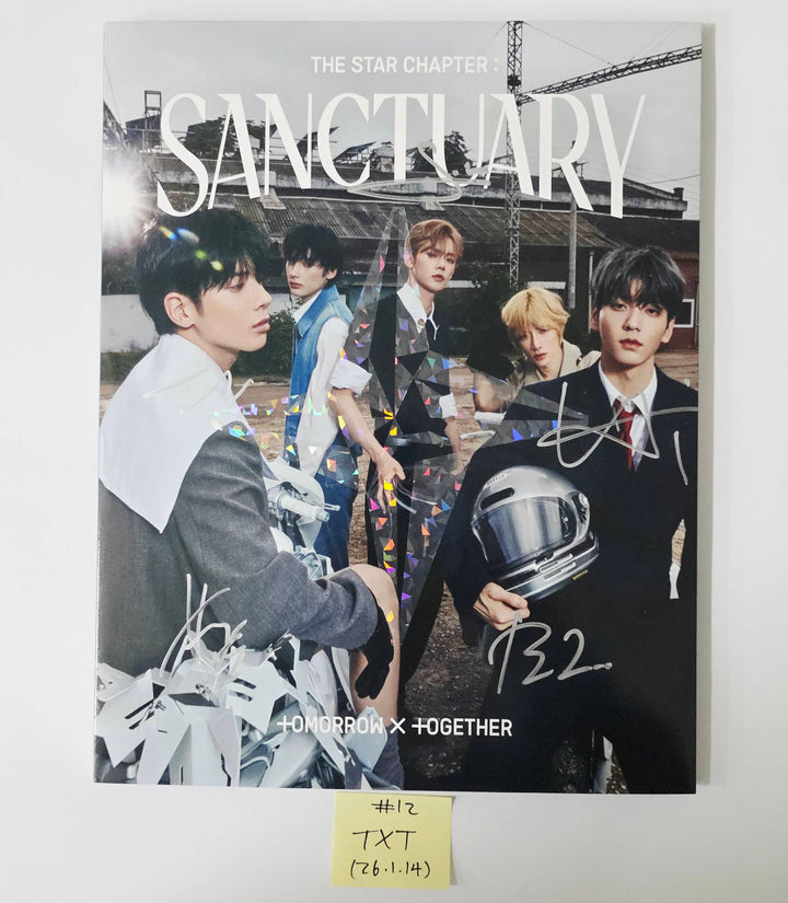 TXT "TOGETHER &amp; SANCTUARY" - Hand Autographed(Signed) Promo Album [26.1.14]