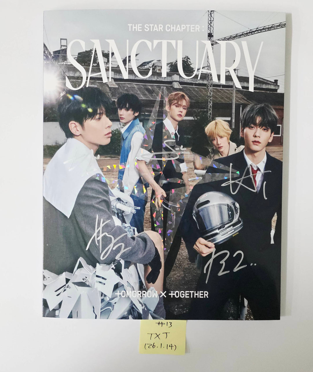 TXT "TOGETHER &amp; SANCTUARY" - Hand Autographed(Signed) Promo Album [26.1.14]