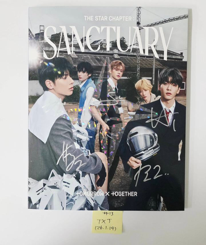 TXT "TOGETHER &amp; SANCTUARY" - Hand Autographed(Signed) Promo Album [26.1.14]