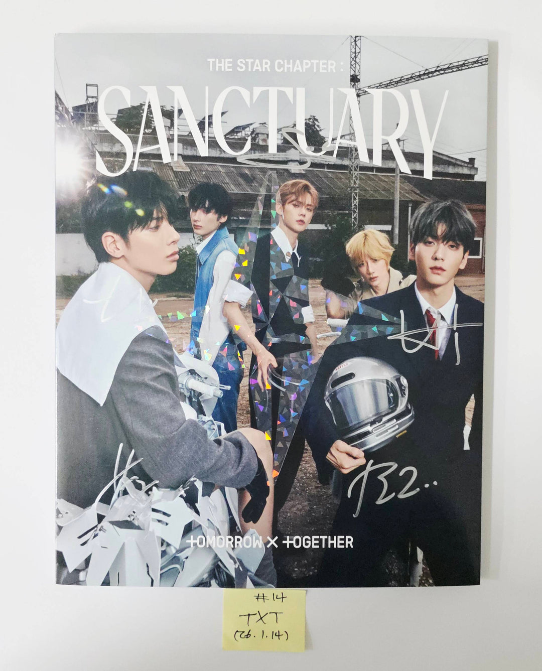 TXT "TOGETHER &amp; SANCTUARY" - Hand Autographed(Signed) Promo Album [26.1.14]