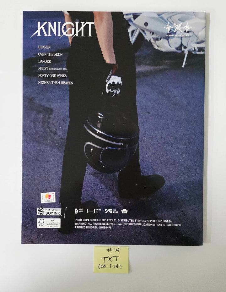 TXT "TOGETHER &amp; SANCTUARY" - Hand Autographed(Signed) Promo Album [26.1.14]