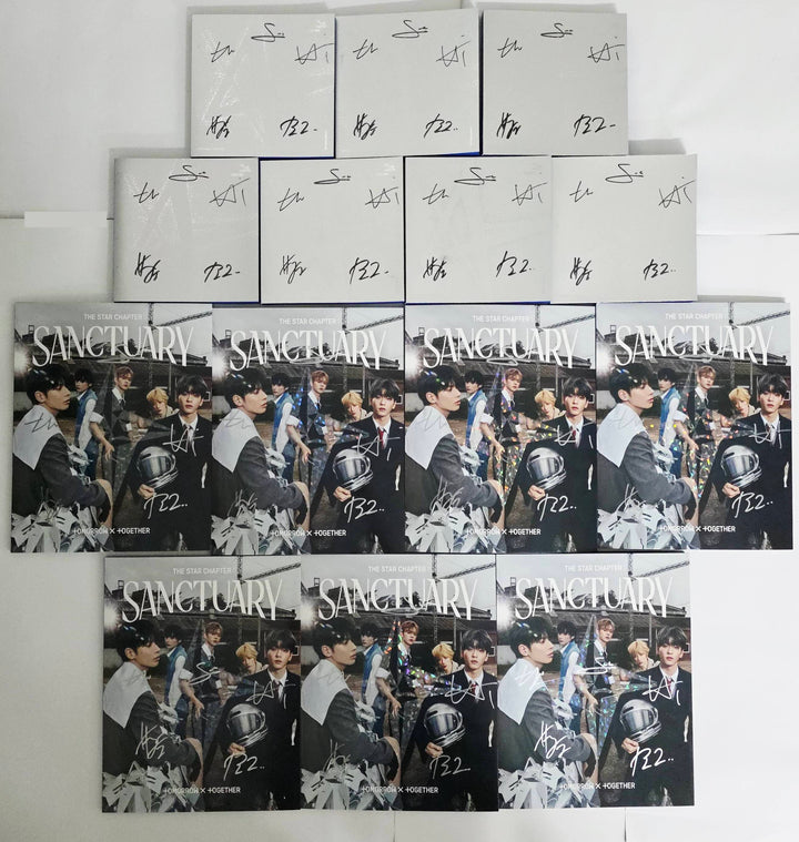 TXT "TOGETHER &amp; SANCTUARY" - Hand Autographed(Signed) Promo Album [26.1.14]