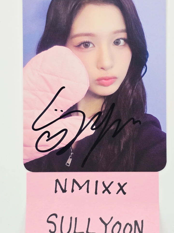 SULLYOON (of NMIXX) "Blue Valentine" - Hand Autograhped(Signed) Photocard [26.01.15]