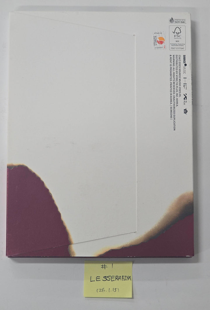 LE SSERAFIM "UNFORGIVEN &amp; FEARLESS" - Hand Autographed(Signed) Promo Album [26.1.15]